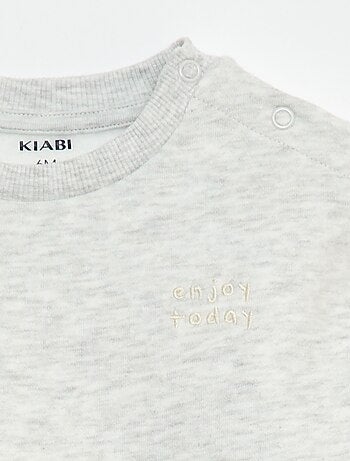 Sweater van effen joggingstof