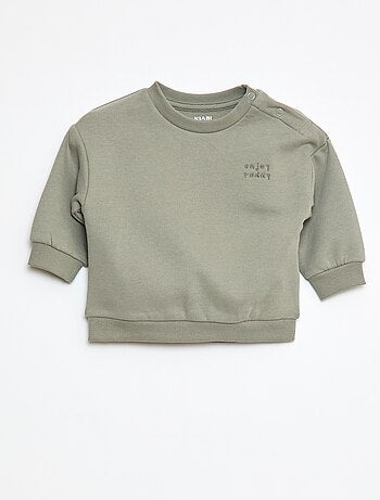 Sweater van effen joggingstof