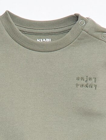 Sweater van effen joggingstof