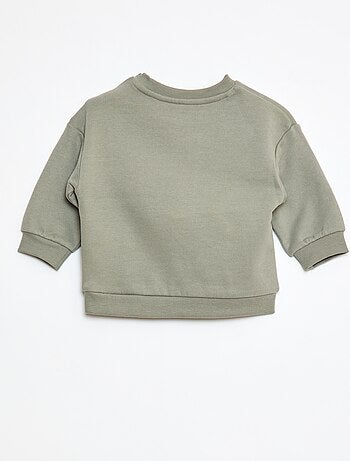 Sweater van effen joggingstof