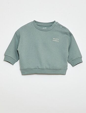 Sweater van effen joggingstof