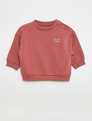 Sweater van effen joggingstof