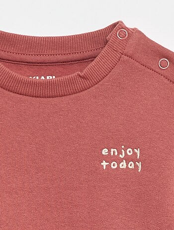 Sweater van effen joggingstof