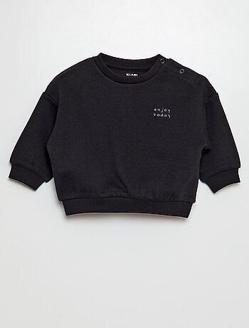 Sweater van effen joggingstof