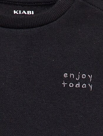 Sweater van effen joggingstof