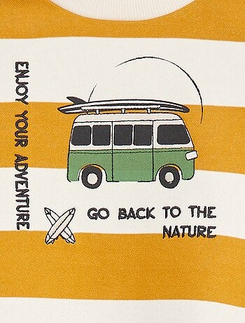 Sweater van joggingstof met contrastmouwen