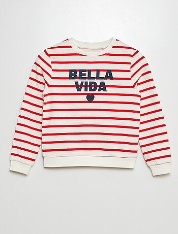 Sweater van joggingstof met motiefje
