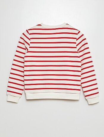 Sweater van joggingstof met motiefje