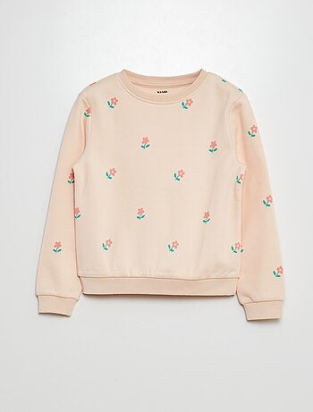 Sweater van joggingstof met motiefje