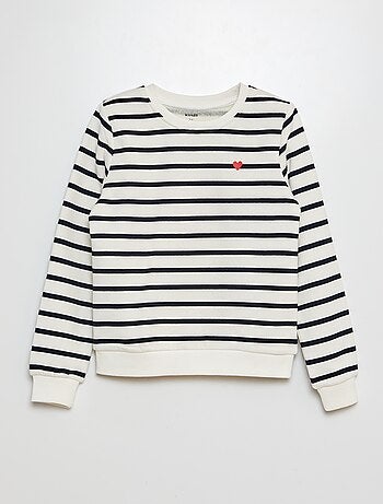 Sweater van joggingstof met motiefje