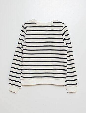 Sweater van joggingstof met motiefje