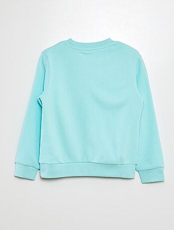 Sweater van joggingstof met patch aan de voorzijde