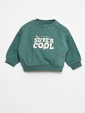 Sweater van joggingstof met print