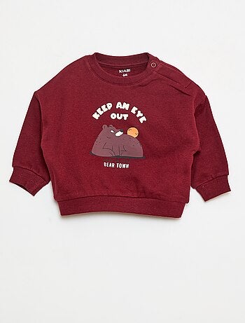 Sweater van joggingstof met print