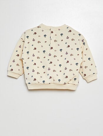 Sweater van joggingstof met print