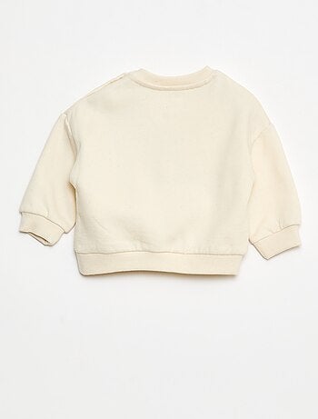Sweater van joggingstof met print