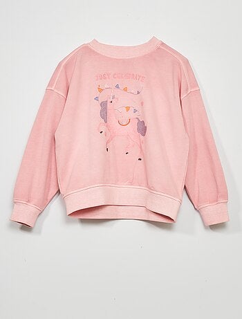 Sweater van lichte joggingstof met print