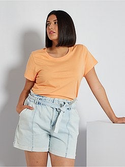oranje dames shirt grote maat