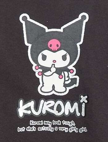 T-shirt 'Kuromi' 'Hello kitty & friends' van katoenjersey