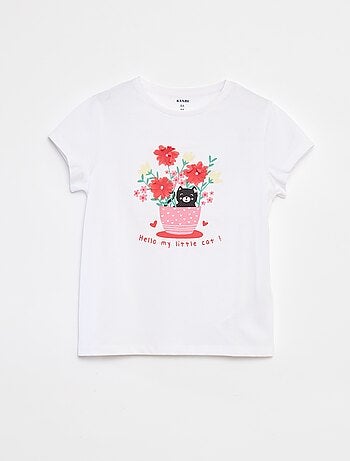 T-shirt met animatieprint en korte mouwen