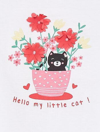 T-shirt met animatieprint en korte mouwen