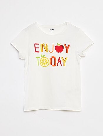 T-shirt met animatieprint en korte mouwen