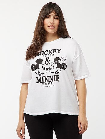 T-shirt met Disney-prinsessenprint en korte mouw