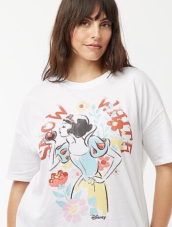 T-shirt met Disney-prinsessenprint en korte mouw