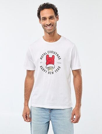 T-shirt met kerstprint