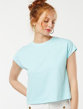 T-shirt met korte mouw en blote rug