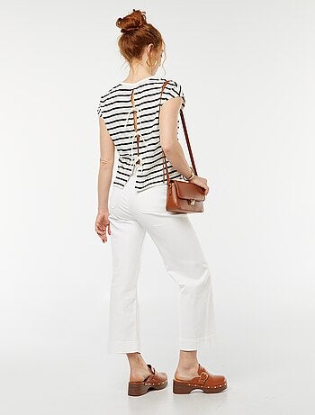 T-shirt met korte mouw en blote rug