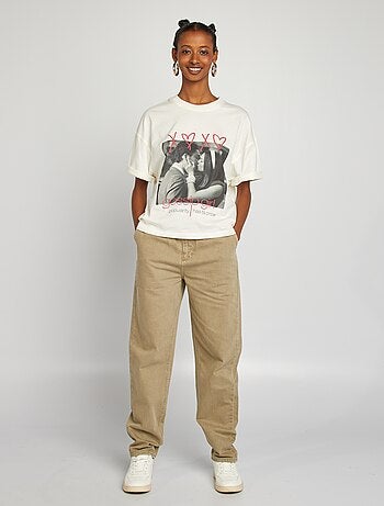 T-shirt met korte mouw en Gossip Girl-print