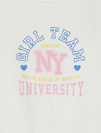 T-shirt met korte mouw en print