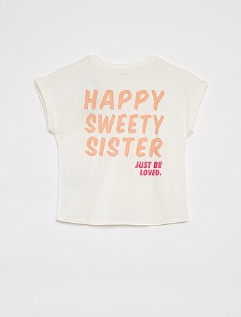 T-shirt met korte mouw en ronde hals