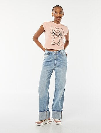 T-shirt met korte mouwen 'Stitch' 'Disney'