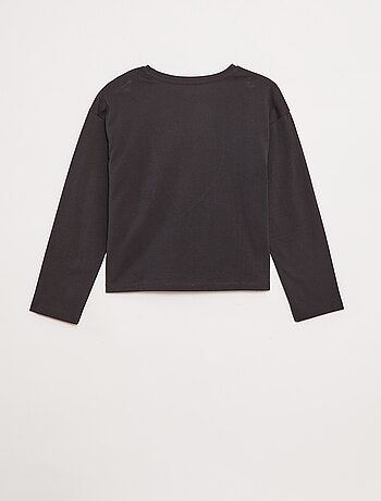 T-shirt met lange mouwen en lovertjes