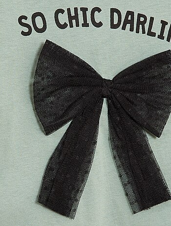 T-shirt met lange mouwen en lovertjes