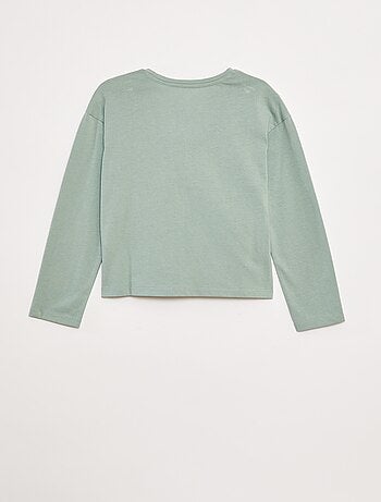T-shirt met lange mouwen en lovertjes
