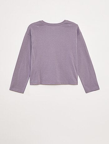 T-shirt met lange mouwen en lovertjes