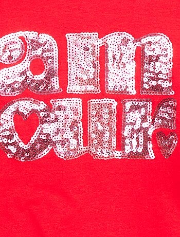 T-shirt met lange mouwen en lovertjes