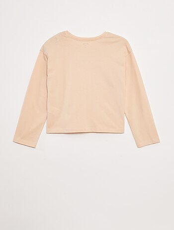 T-shirt met lange mouwen en lovertjes