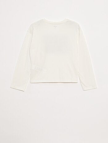 T-shirt met lange mouwen en lovertjes