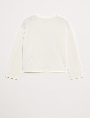 T-shirt met lange mouwen en lovertjes