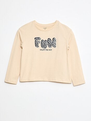 T-shirt met lange mouwen en print