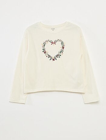 T-shirt met lange mouwen en print