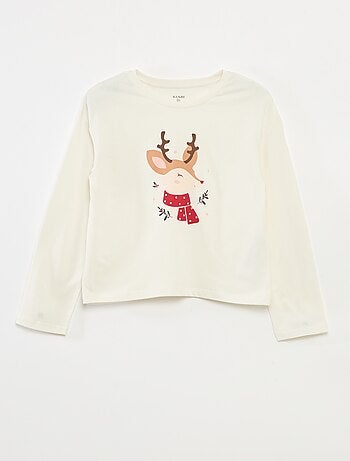 T-shirt met lange mouwen en print