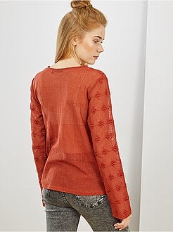 T-shirt met macramé - Kiabi