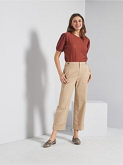 T-shirt met pofmouwen - Kiabi