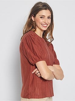 T-shirt met pofmouwen - Kiabi