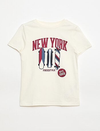 T-shirt met print en korte mouwen